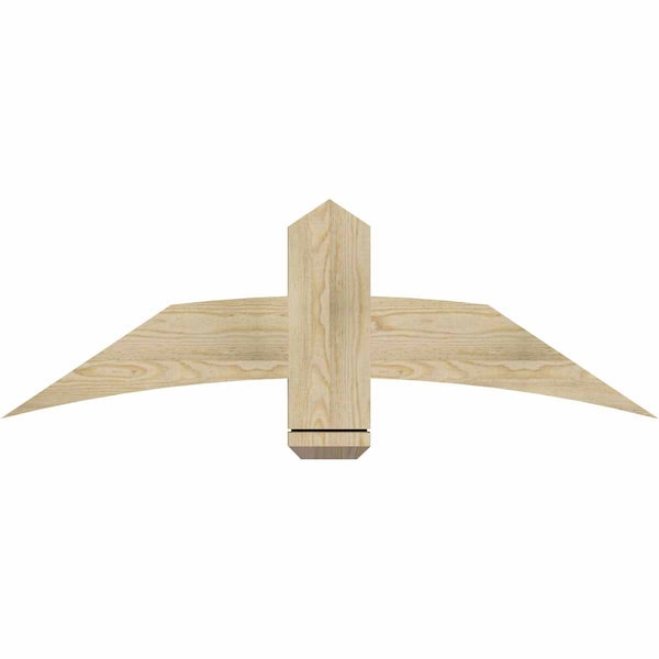 Ekena Millwork Bellingham Rough Sawn Timber Gable Bracket, Douglas Fir, 48"W x 16"H x 2"D x 6"F, 8/12 Pitch GBW048X16X0206BEL00RDF - main